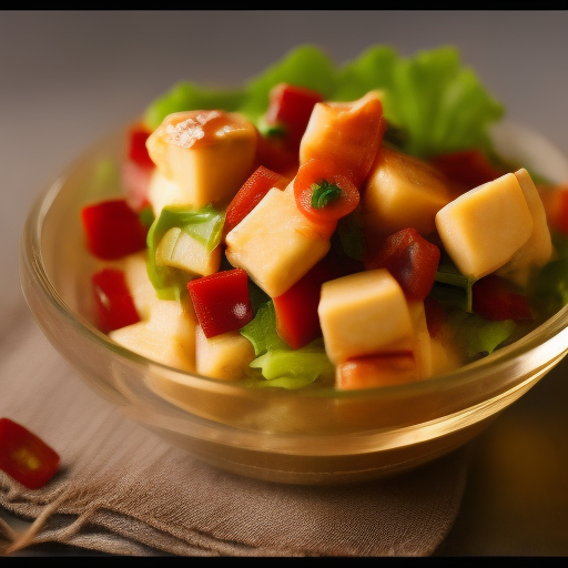 Ensalada china con aderezo de jengibre y soya

