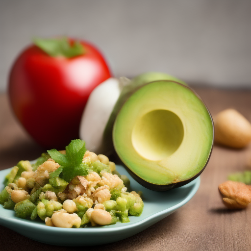 Ensalada de garbanzos con atún y aguacate

