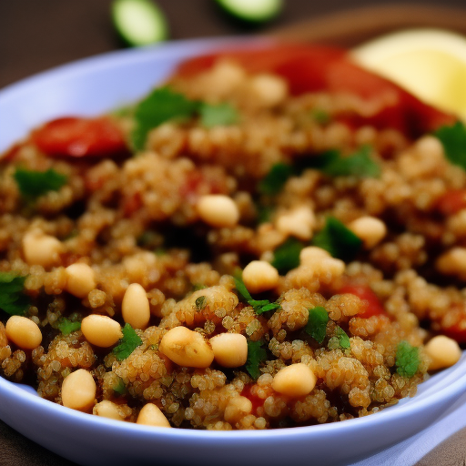 Ensalada India con Quinoa y Garbanzos

