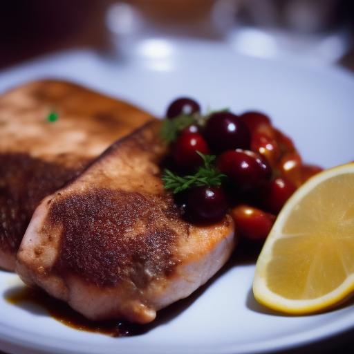 Filete de Ternera con Salsa de Vino Tinto y Jengibre

