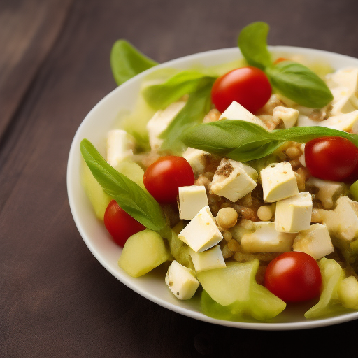 Ensalada Italiana con Queso Feta y Aceitunas

