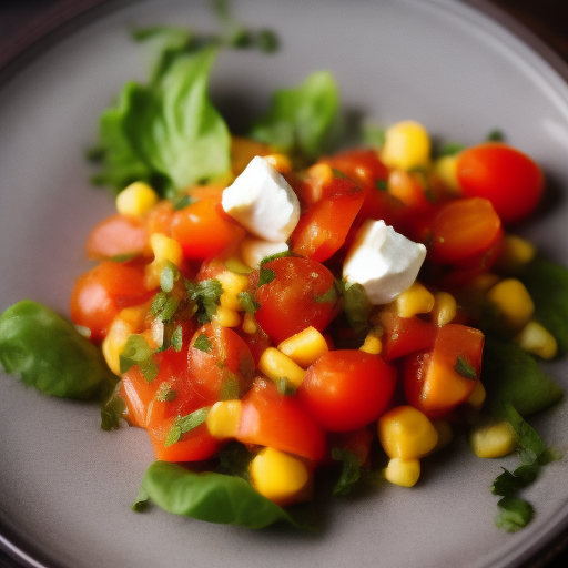 Ensalada de Tomate y Mozzarella con Aderezo de Albahaca

