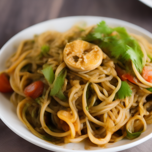 Ensalada de fideos soba y vegetales

