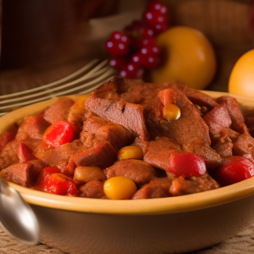 Tajine de carne marroquí con ciruelas

