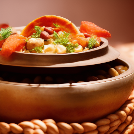 Tajine de ternera estilo Marruecos con ciruelas y almendras

