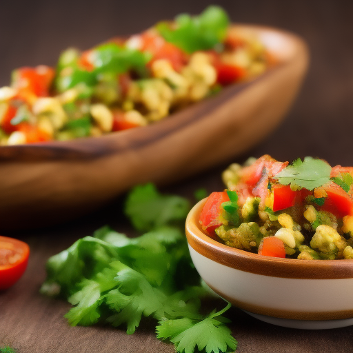 Ensalada Mexicana de Vegetales con Aderezo de Cilantro
