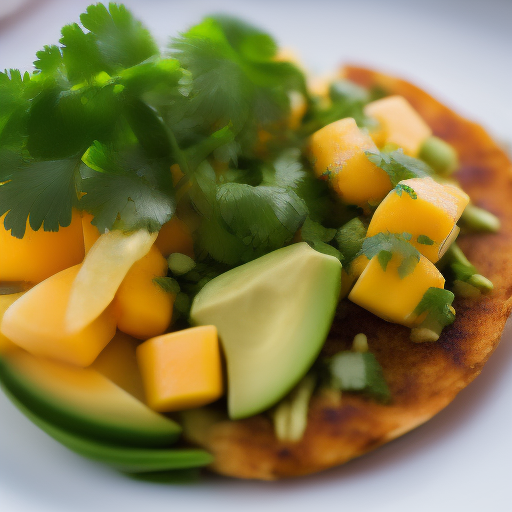 Ensalada de Mango y Aguacate con Aderezo de Cilantro

